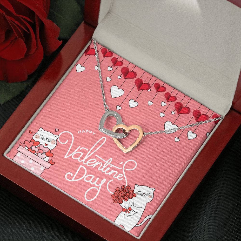Happy Valentine's Day | My Love for You is Timeless - Interlocking Hearts Necklace