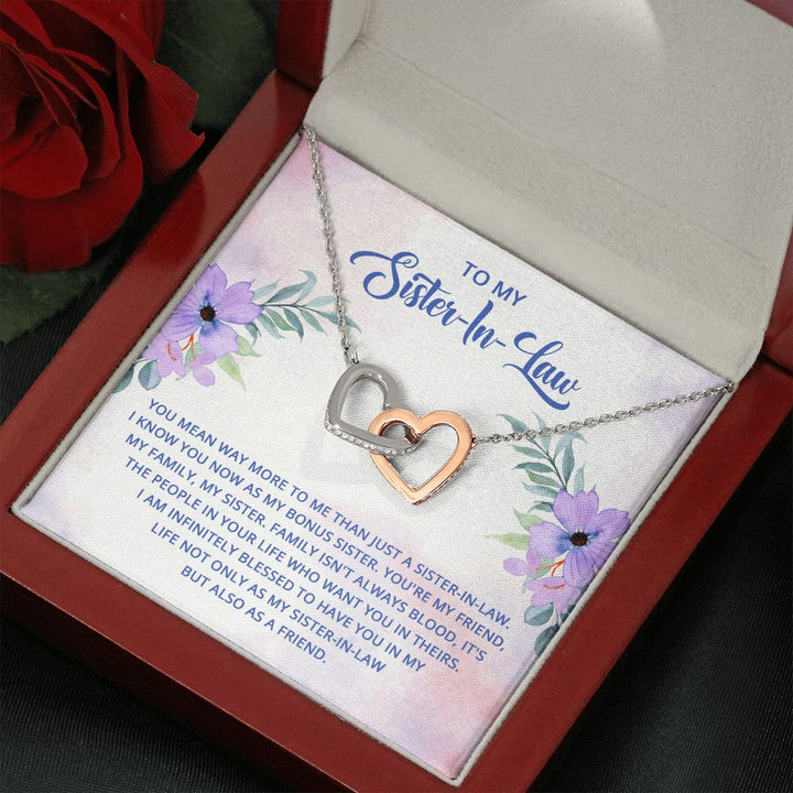 To My Sister-In-Law | A Sisterly Love - Interlocking Hearts Necklace