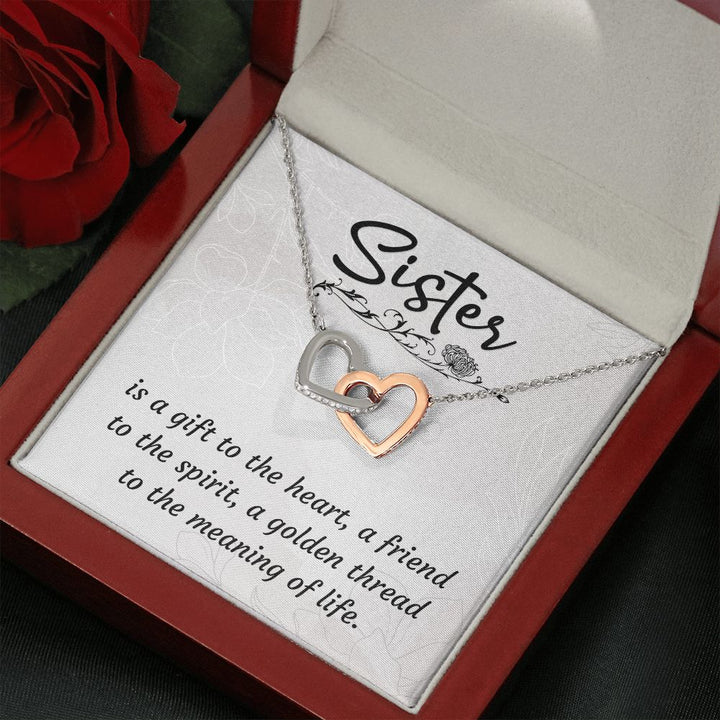 To My Sister  | The one who knows me best - Interlocking Hearts Necklace