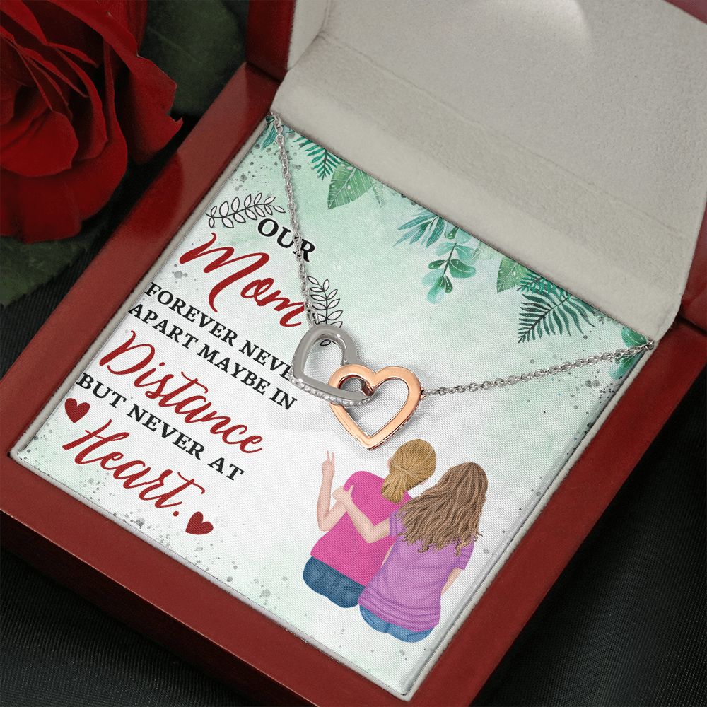 To Our Mom | A Note of Love for Mom - Interlocking Hearts Necklace