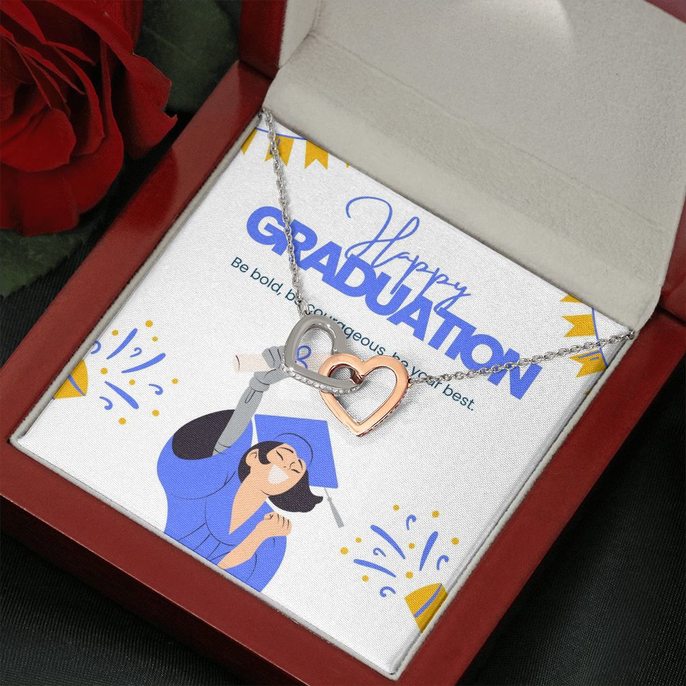 Happy Graduation | Your hard work has paid off - Interlocking Hearts Necklace