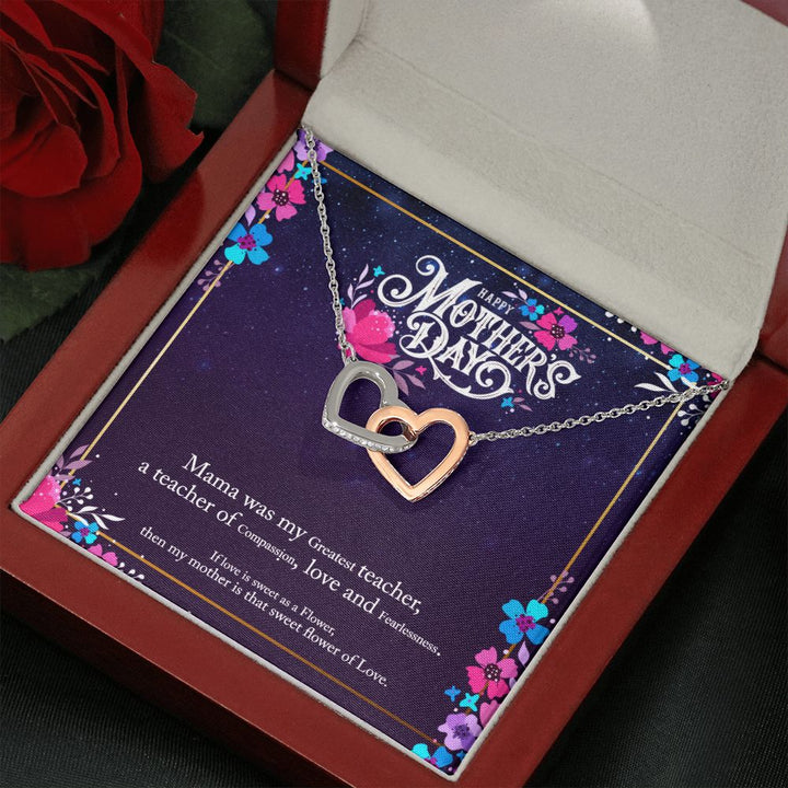 Happy Mother's Day | Sweet Flower of Love - Interlocking Hearts Necklace