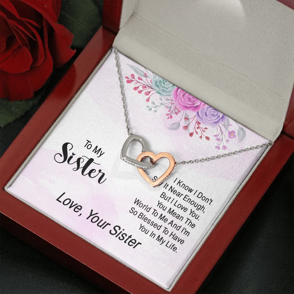 To My Sister | Expressing Gratitude to a Loved One - Interlocking Hearts Necklace