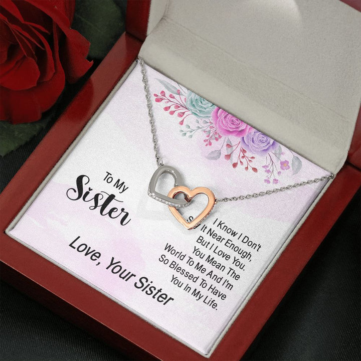 To My Sister | Expressing Gratitude to a Loved One - Interlocking Hearts Necklace
