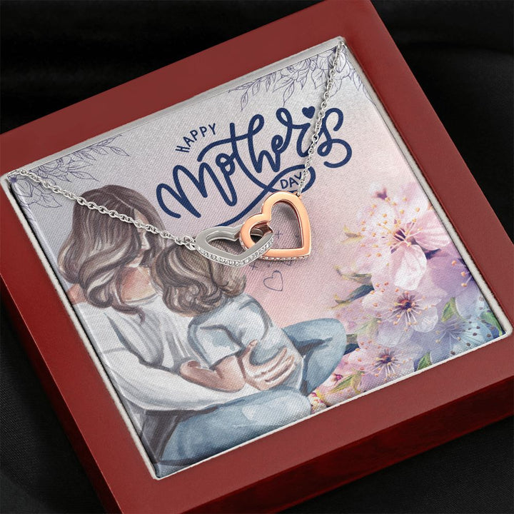 Happy Mother's Day | The best mother ever - Interlocking Hearts Necklace