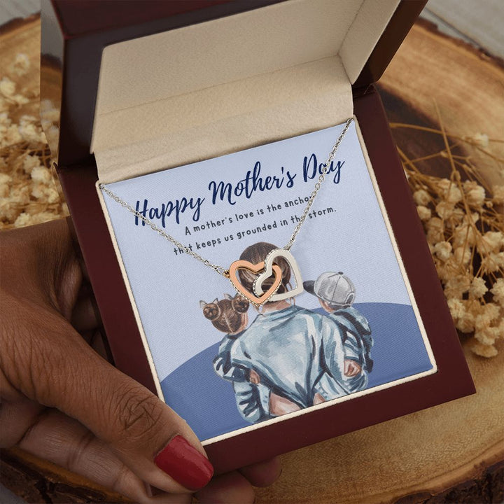 Happy Mother's Day | Mother's love keep us grounded in the storm - Interlocking Hearts Necklace