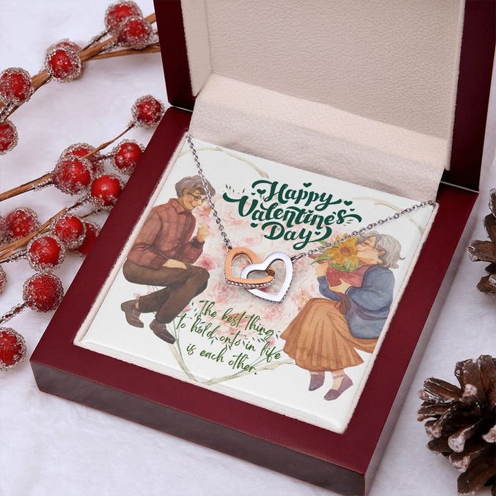 Valentine's Day | The Best Thing To Hold onto in Life is each other -  Interlocking Hearts Necklace