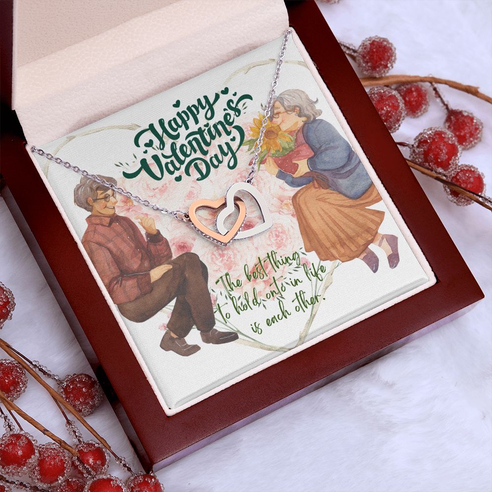 Valentine's Day | The Best Thing To Hold onto in Life is each other -  Interlocking Hearts Necklace