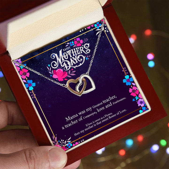 Happy Mother's Day | Sweet Flower of Love - Interlocking Hearts Necklace