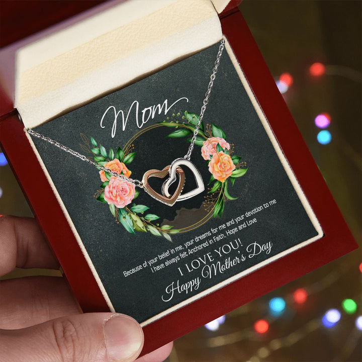 Happy Mother's Day | Anchored in Faith, Hope and Love - Interlocking Hearts Necklace