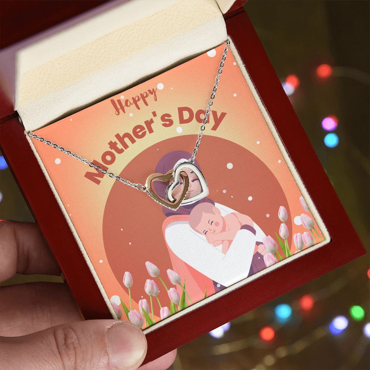 Happy Mother's Day | For the Mom Who Deserves the World - Interlocking Hearts Necklace