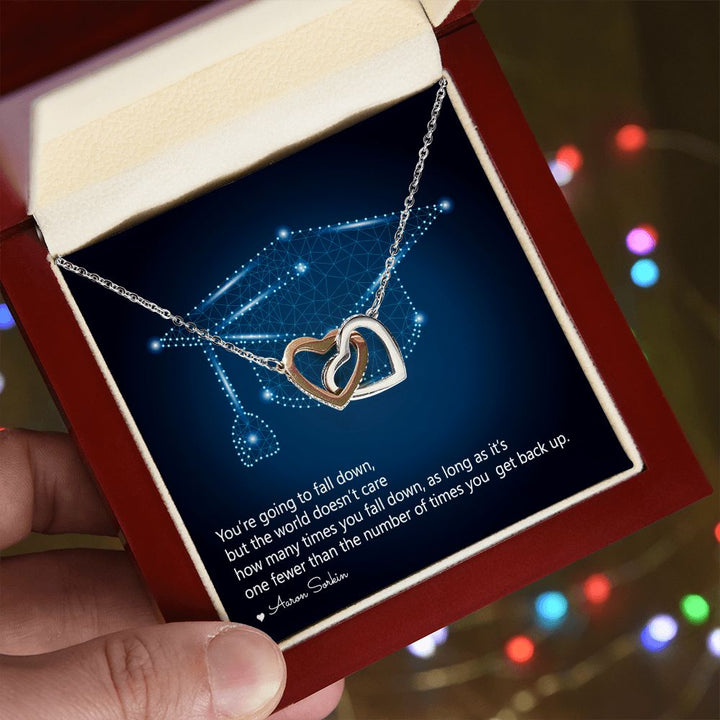 Happy Graduation | Dreams Do Come True - Interlocking Hearts Necklace