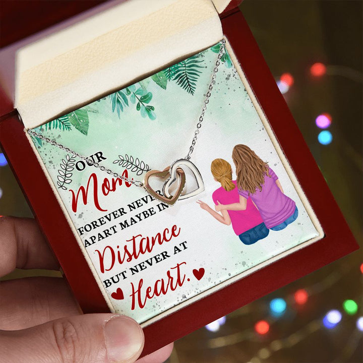 To Our Mom | A Note of Love for Mom - Interlocking Hearts Necklace