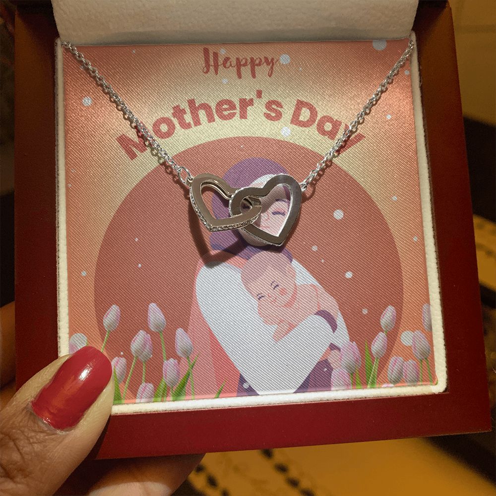 Happy Mother's Day | For the Mom Who Deserves the World - Interlocking Hearts Necklace