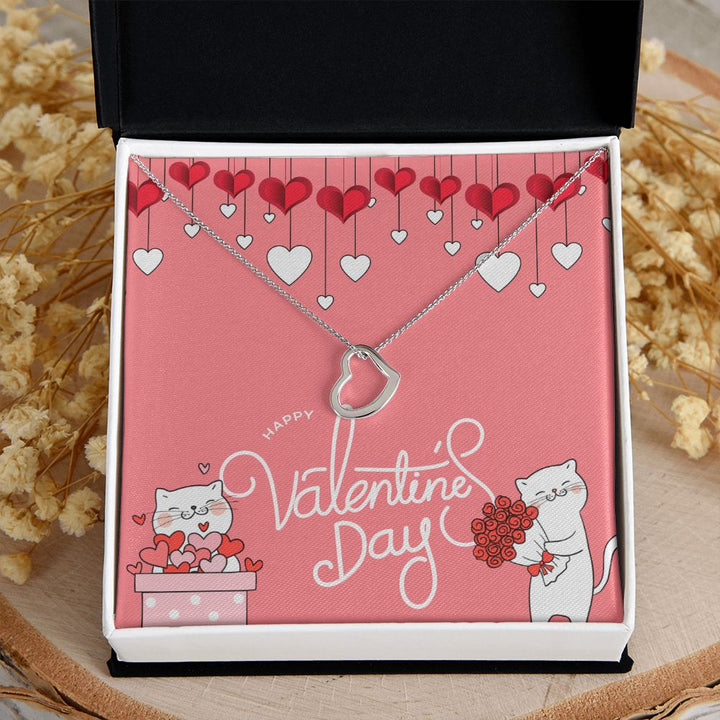 Happy Valentine's Day | Together We Are Unstoppable - Delicate Heart Necklace