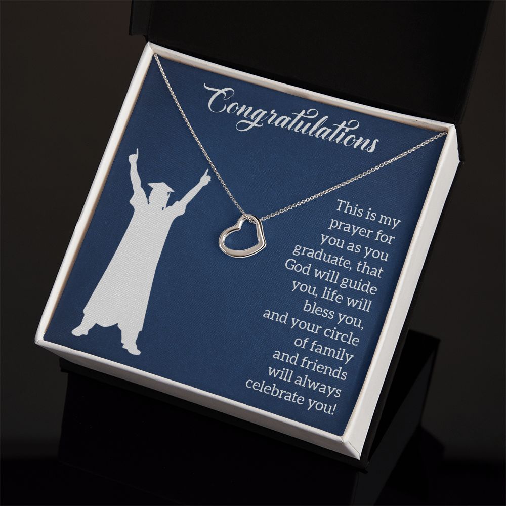 Happy Graduation | This is my Prayer - Delicate Heart Necklace