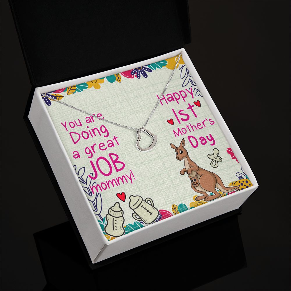 Mother's Day | You are doing a great job Mommy - Delicate Heart Necklace