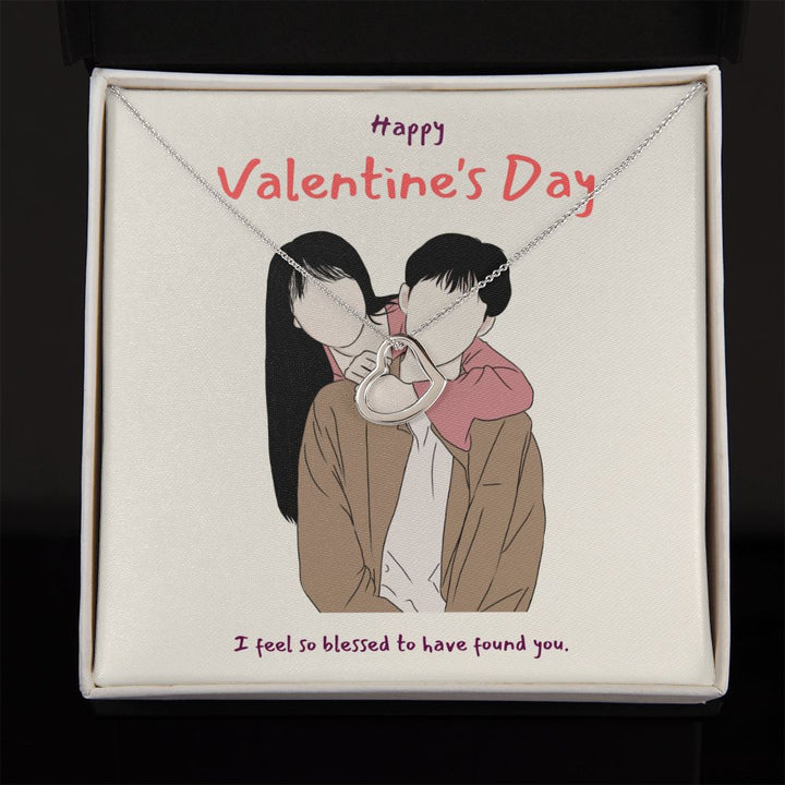 Happy Valentine's Day | I'll Love You Always - Delicate Heart Necklace