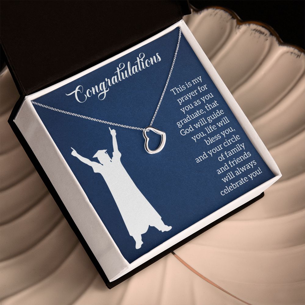 Happy Graduation | This is my Prayer - Delicate Heart Necklace