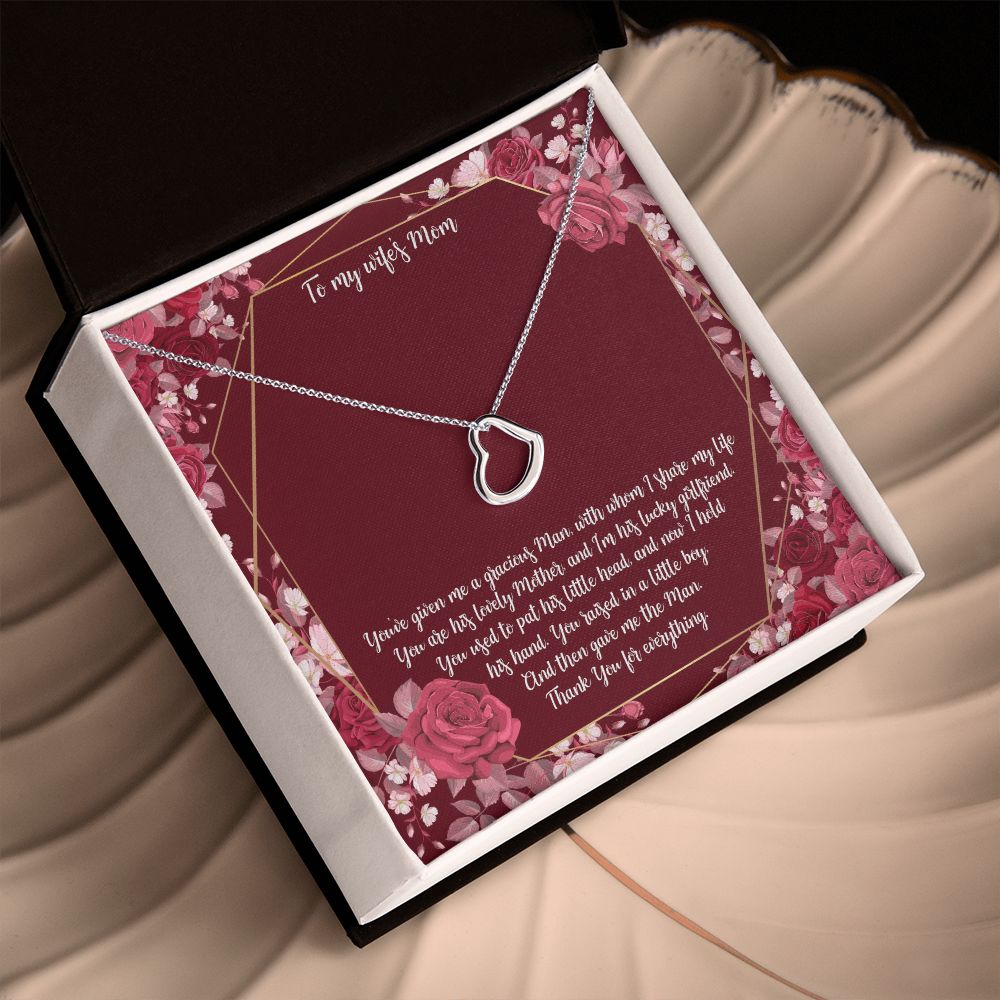 To My Mother-in-Law | Thank you for everything - Delicate Heart Necklace