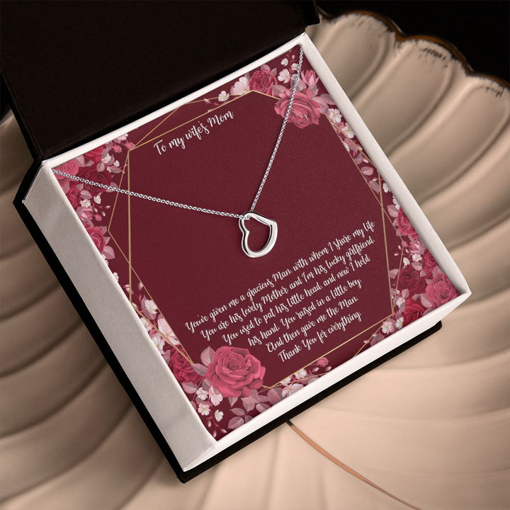 To My Mother-in-Law | Thank you for everything - Delicate Heart Necklace