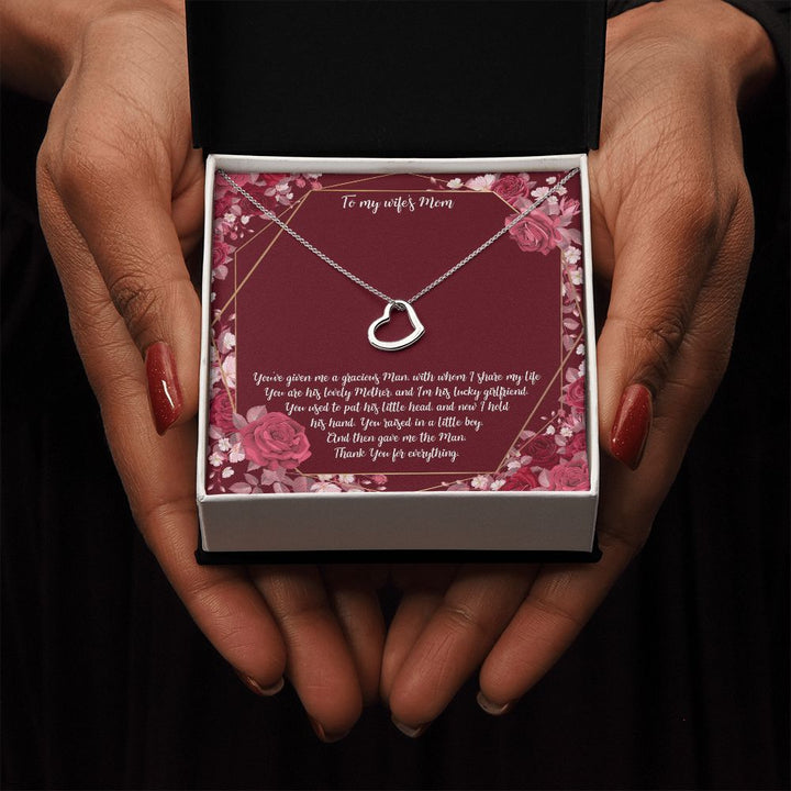 To My Mother-in-Law | Thank you for everything - Delicate Heart Necklace