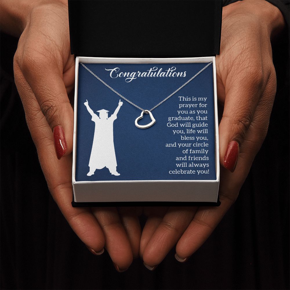 Happy Graduation | This is my Prayer - Delicate Heart Necklace