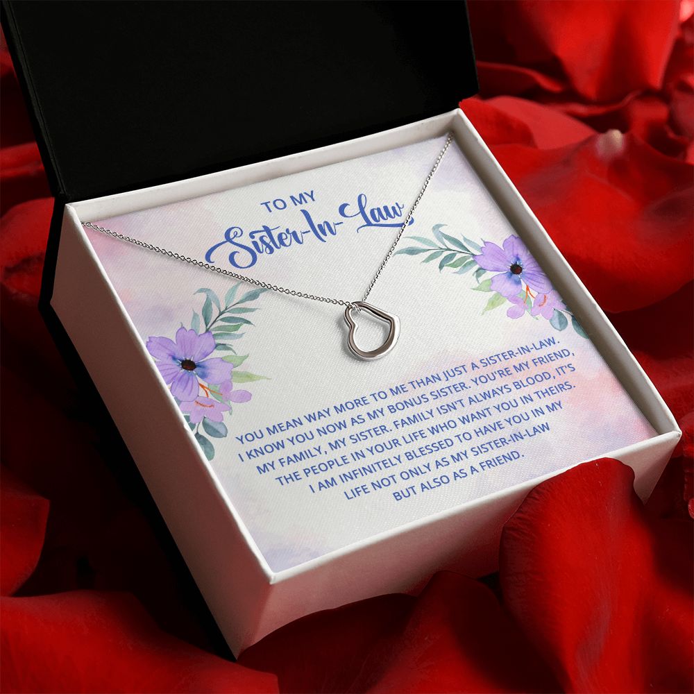 To My Sister-In-Law | The Transformation of a Relationship - Delicate Heart Necklace