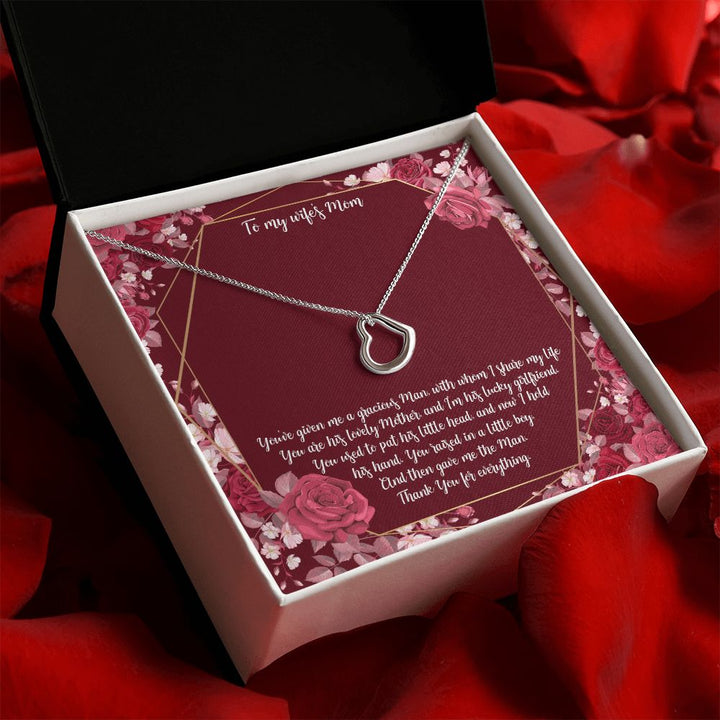 To My Mother-in-Law | Thank you for everything - Delicate Heart Necklace