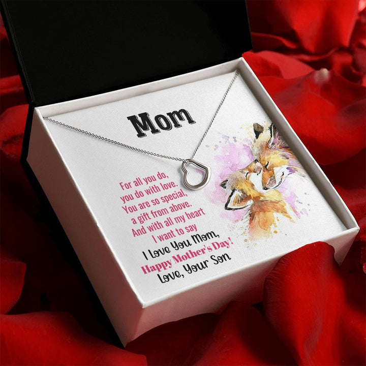 Happy Mother's Day | Infinite love and gratitude - Delicate Heart Necklace