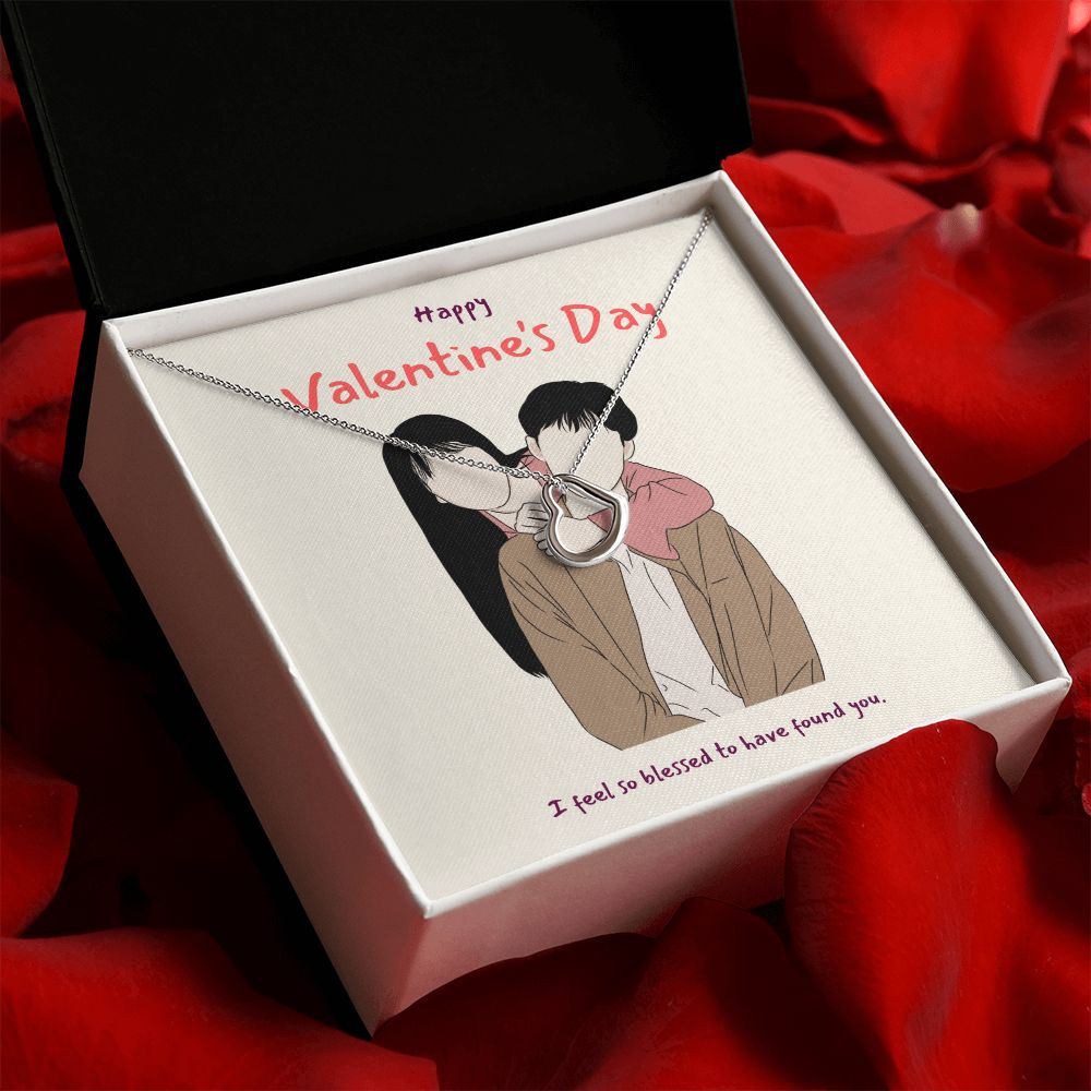 Happy Valentine's Day | I'll Love You Always - Delicate Heart Necklace