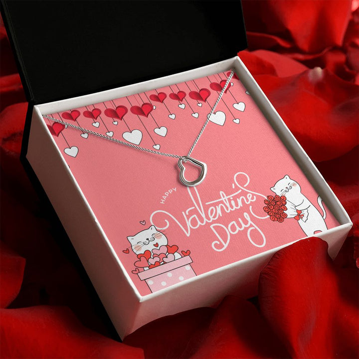 Happy Valentine's Day | Together We Are Unstoppable - Delicate Heart Necklace