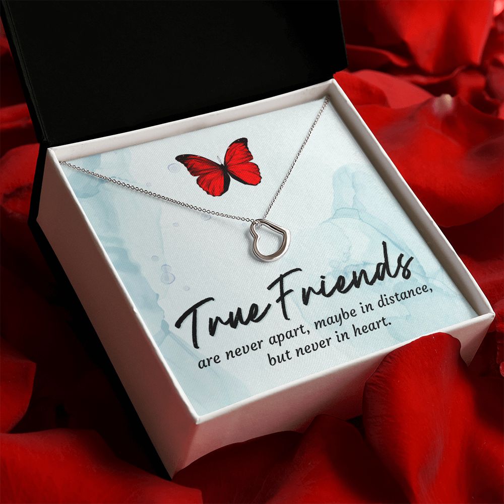 To My Friend | True Friends - Delicate Heart Necklace