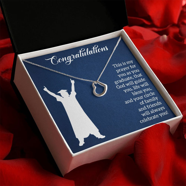 Happy Graduation | This is my Prayer - Delicate Heart Necklace