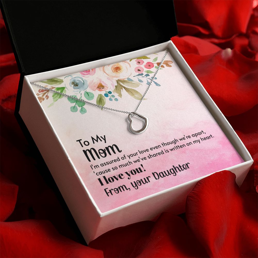 To My Mom | A Heart Full of Gratitude for Mom - Delicate Heart Necklace