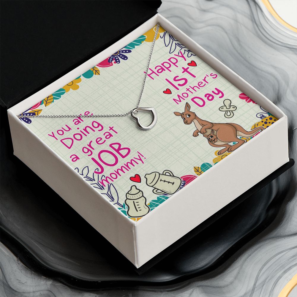 Mother's Day | You are doing a great job Mommy - Delicate Heart Necklace