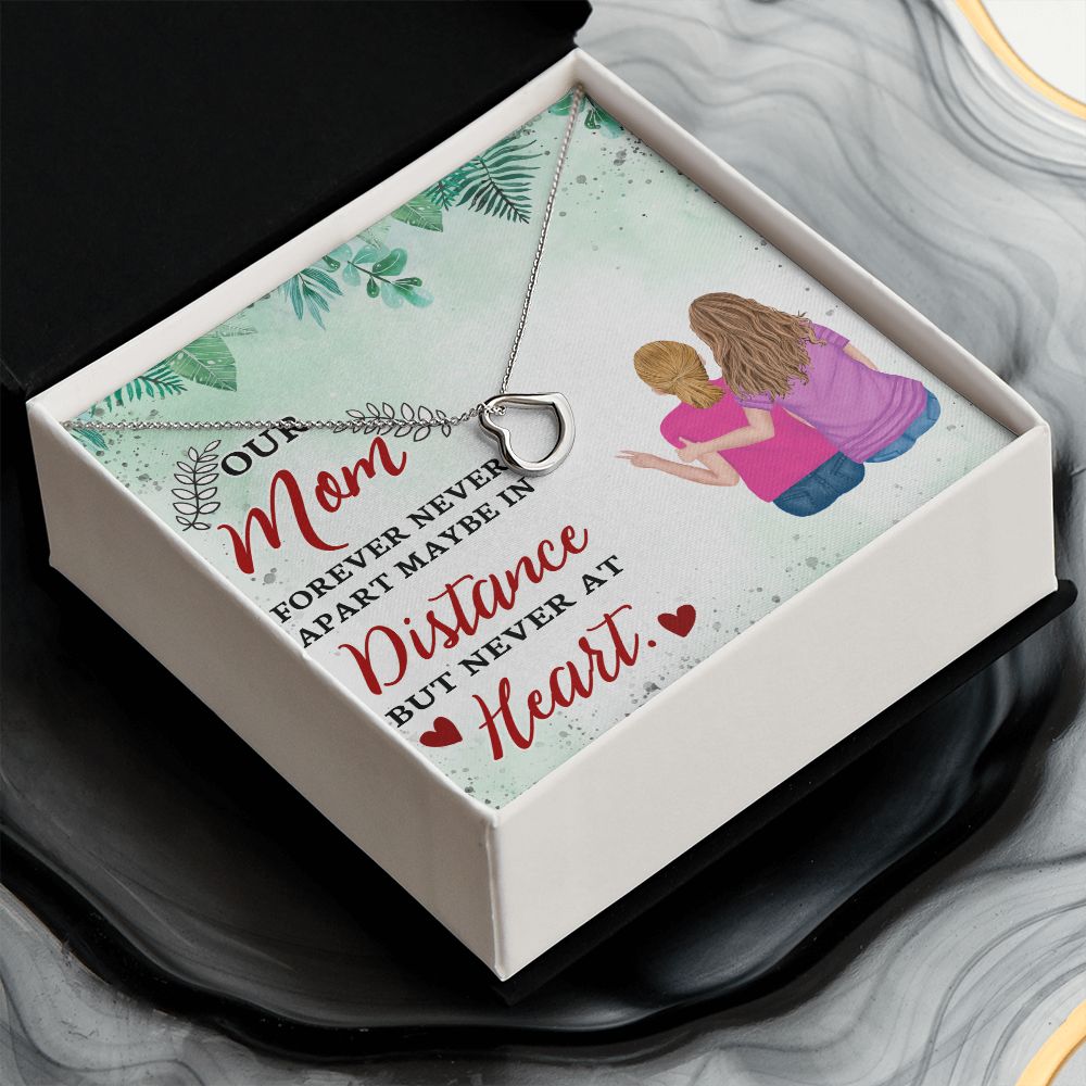 To Our Mom | A Gift of Love for Mom - Delicate Heart Necklace