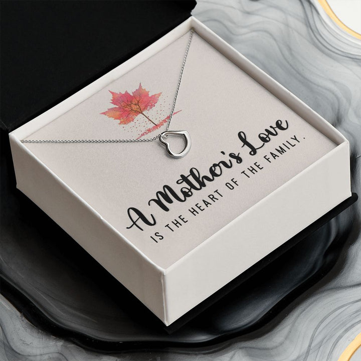 To My Mother | A Mother's Love - Delicate Heart Necklace