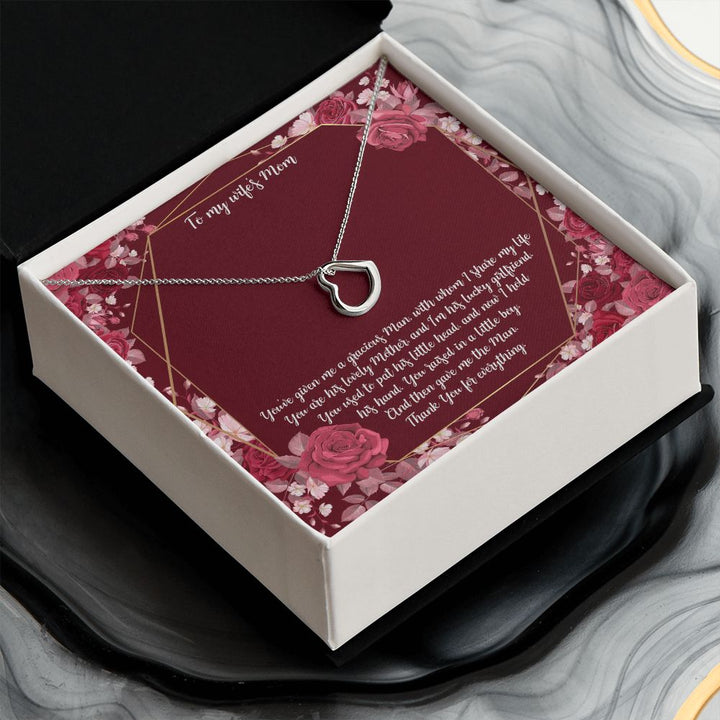 To My Mother-in-Law | Thank you for everything - Delicate Heart Necklace