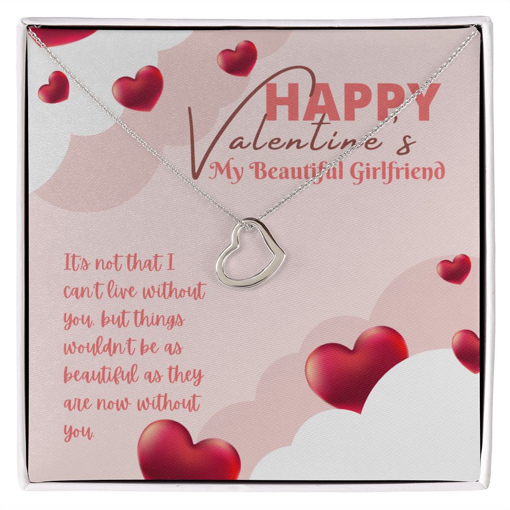 Valentine's Day | My Beautiful Girlfriend - Delicate Heart Necklace