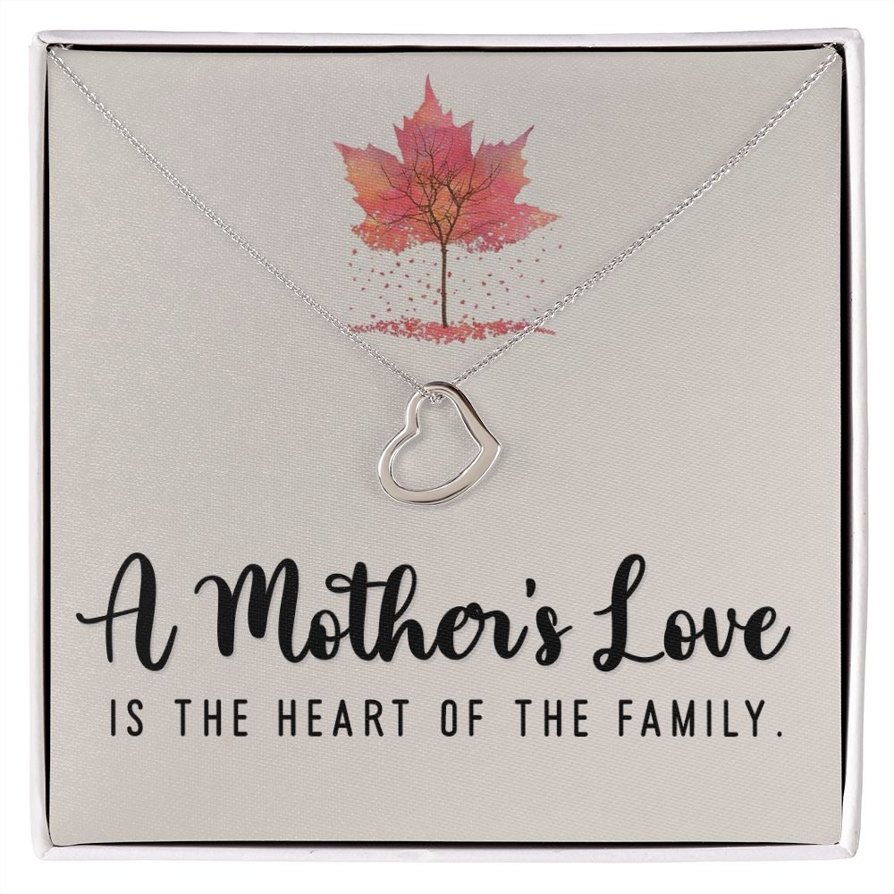 To My Mother | A Mother's Love - Delicate Heart Necklace