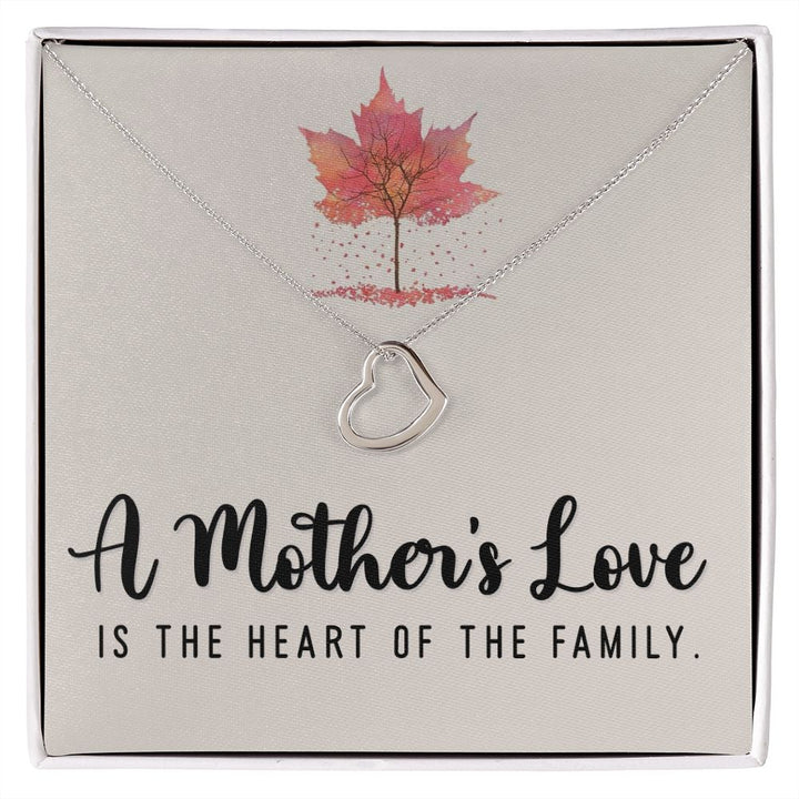 To My Mother | A Mother's Love - Delicate Heart Necklace