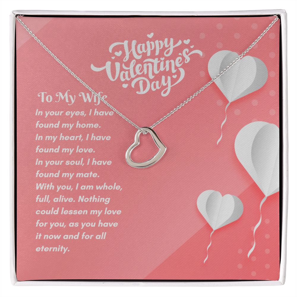 Happy Valentine's Day | Eternal Love Found - Delicate Heart Necklace