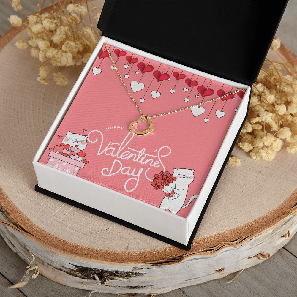 Happy Valentine's Day | Together We Are Unstoppable - Delicate Heart Necklace