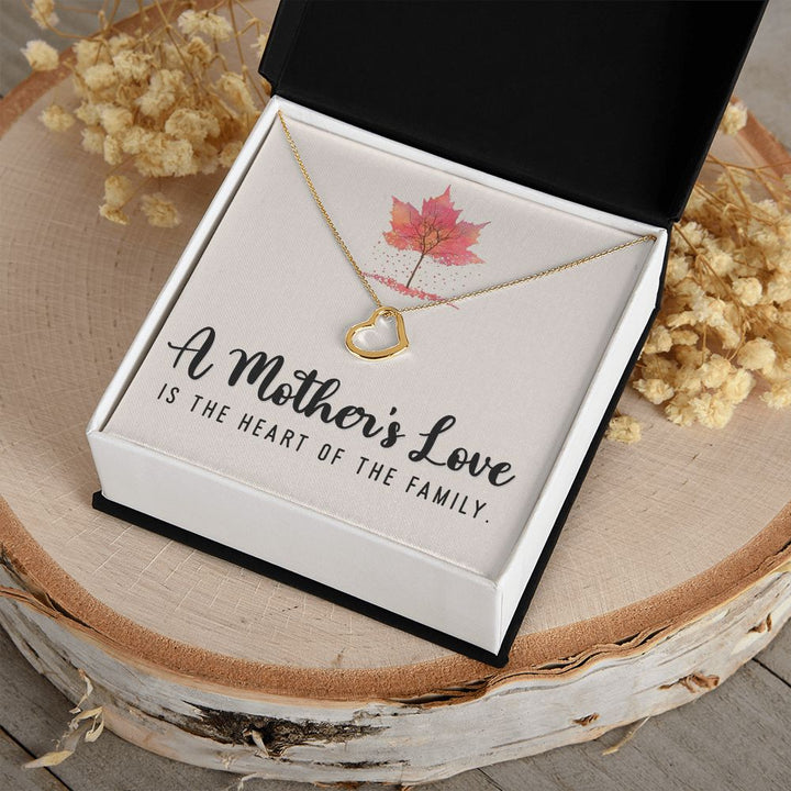To My Mother | A Mother's Love - Delicate Heart Necklace