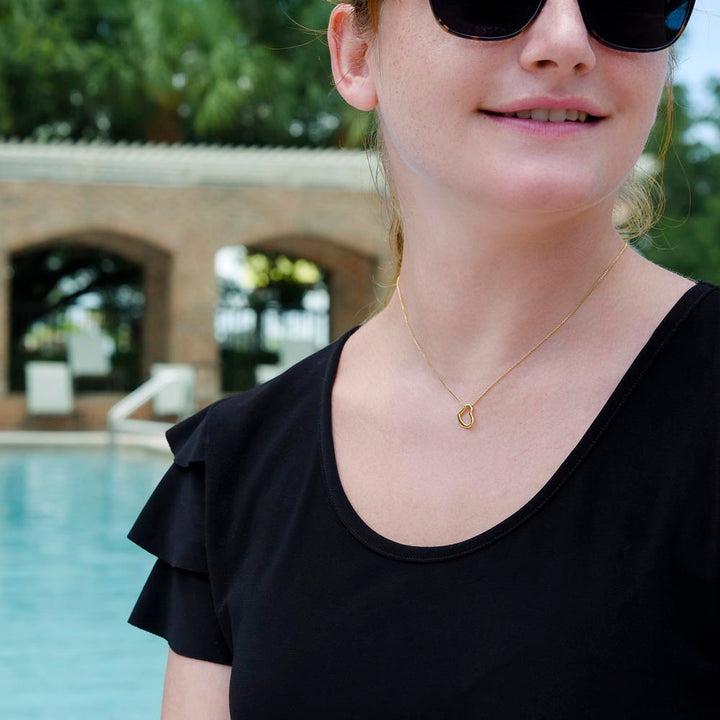 To My Police Wife | The Heart of a Hero, The Love of a Wife - Delicate Heart Necklace