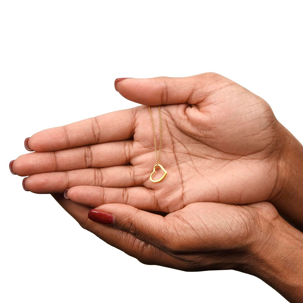 To My Sister | Sisters of the Heart: A Friendship Like No Other - Delicate Heart Necklace