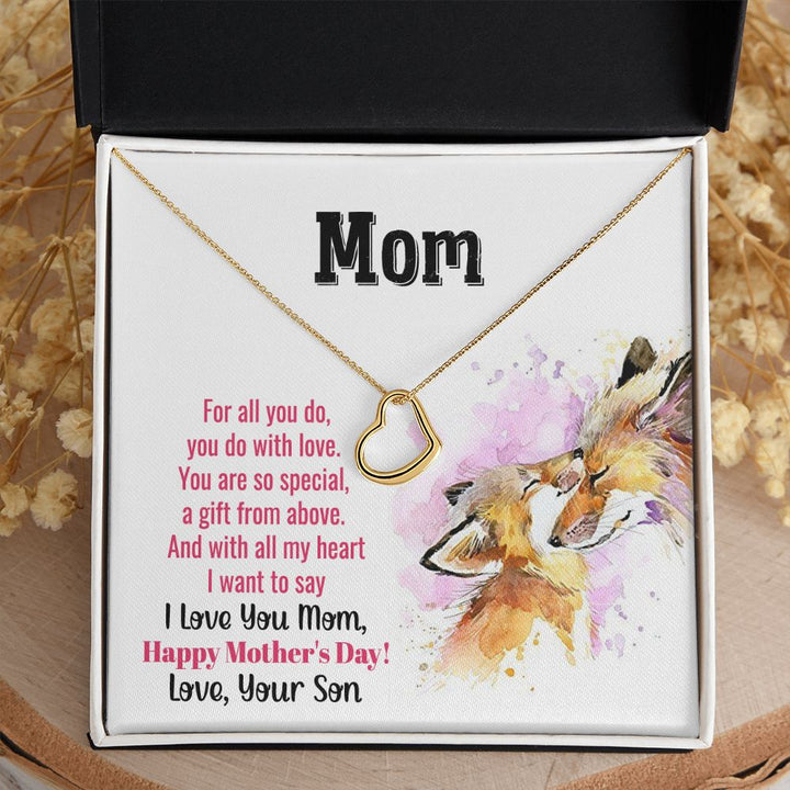 Happy Mother's Day | Infinite love and gratitude - Delicate Heart Necklace