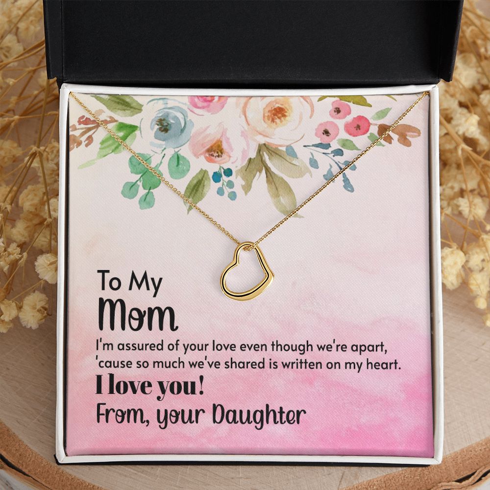 To My Mom | A Heart Full of Gratitude for Mom - Delicate Heart Necklace