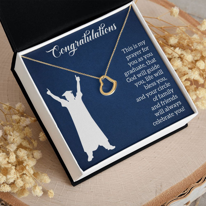 Happy Graduation | This is my Prayer - Delicate Heart Necklace
